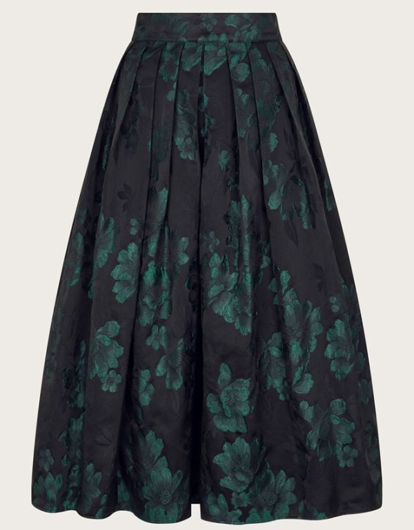 Monsoon Julie Jacquard Skirt Green - Image 6