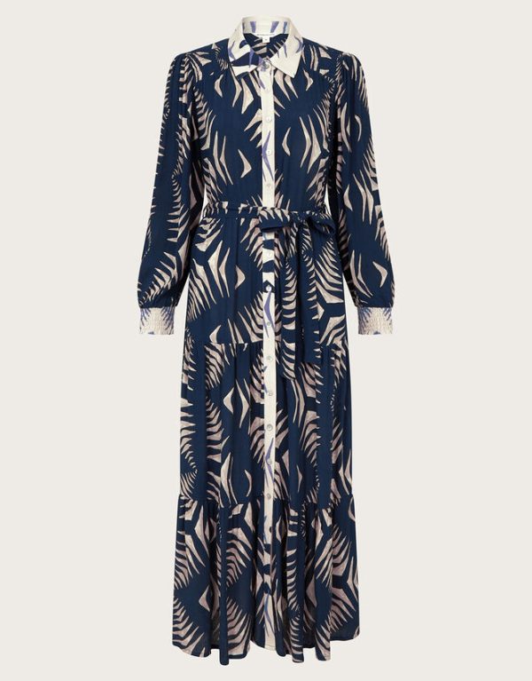 Monsoon Mimi Shirt Dress Blue - Image 6