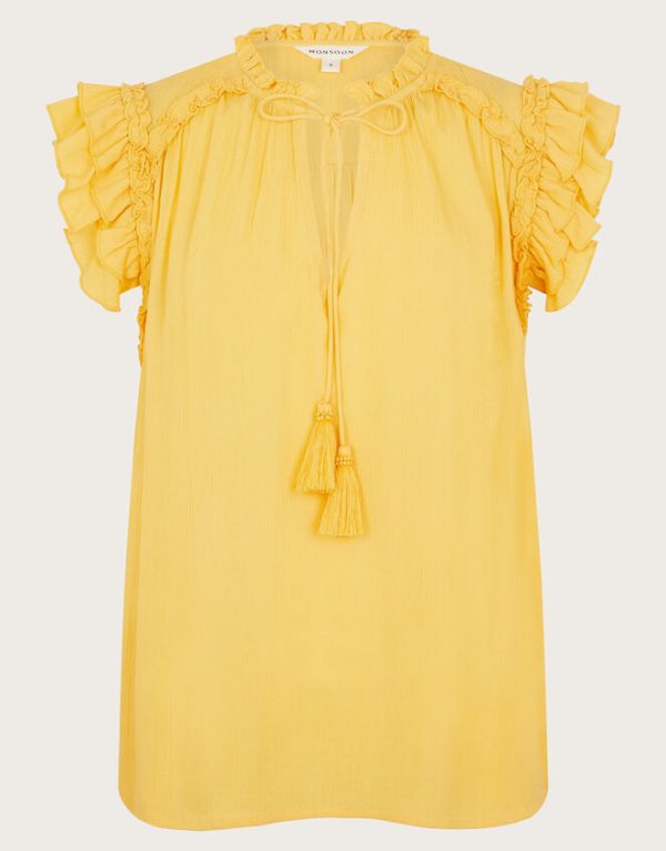 Monsoon Tula Frill Top Yellow - Image 6