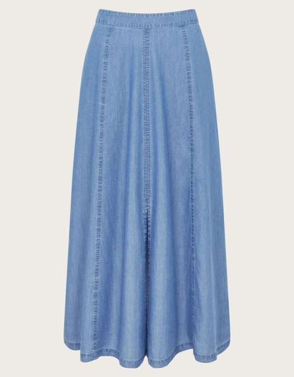 Monsoon Tierra Midi Skirt Blue - Image 6