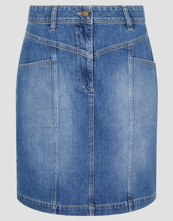 Monsoon Anisa Denim Mini Skirt Blue - Image 5