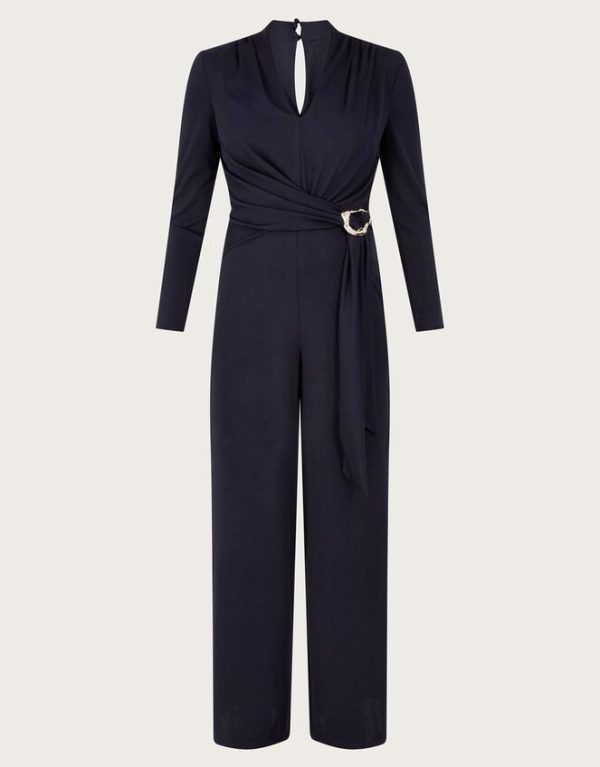 Monsoon Toria Trim Jumpsuit Blue - Image 5