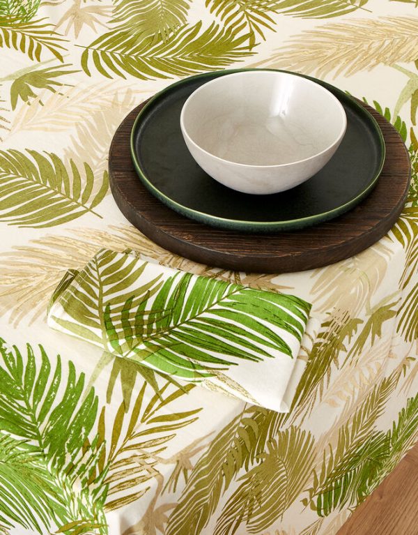 Monsoon Palm Print Tablecloth - Image 2