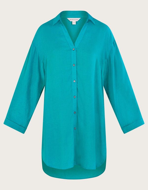 Monsoon Esme Beach ShirtBlue - Image 5