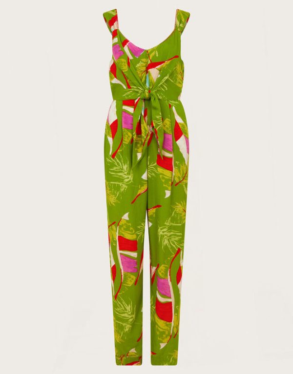 Monsoon Amina Floral Jumpsuit Green - Image 5