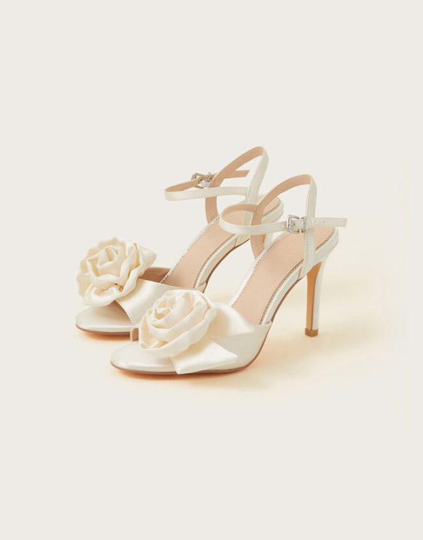 Monsoon Satin Corsage StilettosIvory - Image 2