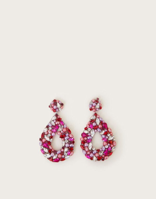 Monsoon Diamante Statement Earrings