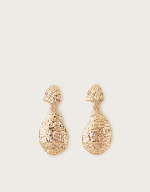 Monsoon Textured Molten Drop Earrings