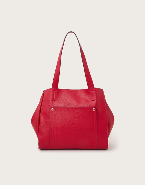 Monsoon Zoe Pocket Tote Bag Red - Image 2