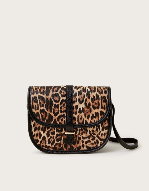 Monsoon Mava Leopard Print Faux Leather Cross-Body Bag - Image 2