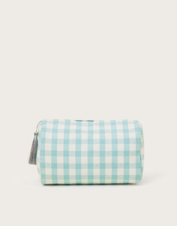 Monsoon Clementine Gingham Print Make Up Bag