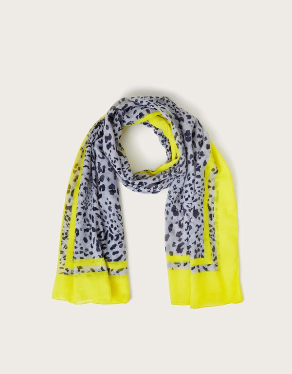 Monsoon Thea Lightweight Leopard Print Scarf