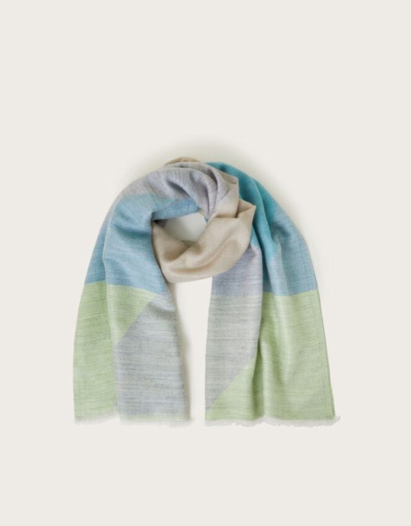 Monsoon Lola Woven Colour Block Scarf Multi