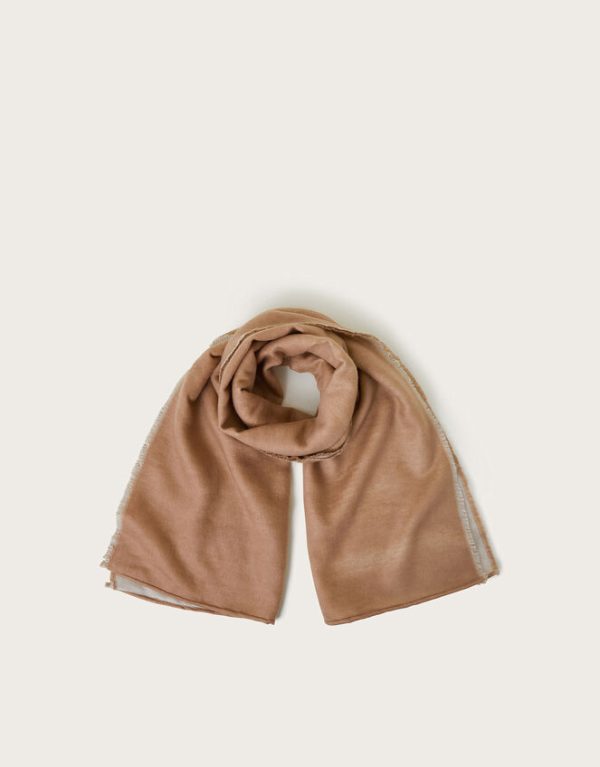 Monsoon Lila Two-Tone Scarf Camel