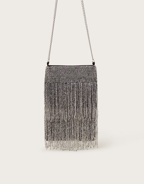 Monsoon Cosmo Embellished Fringe Phone Bag