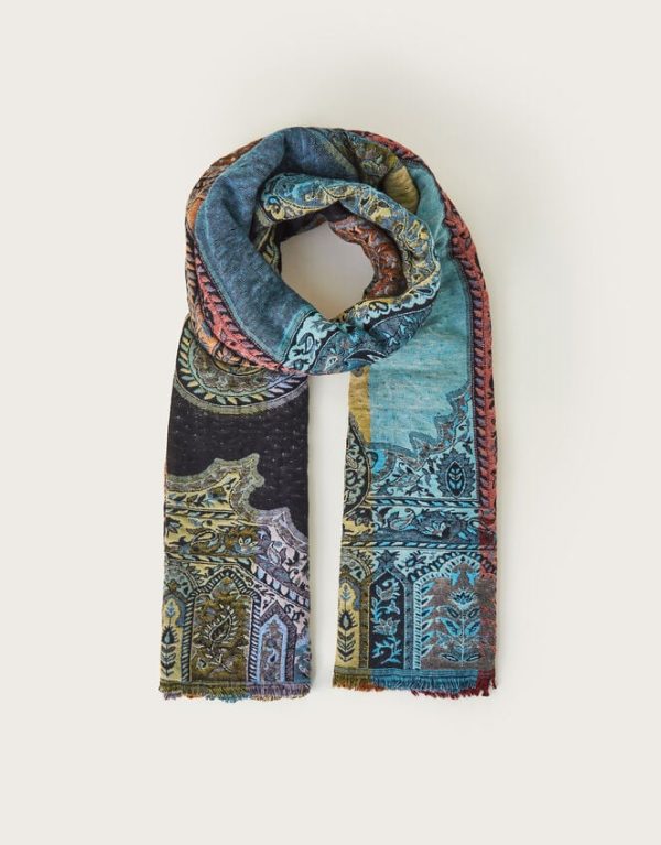 Monsoon Lil Paisley Patchwork Scarf - Image 2