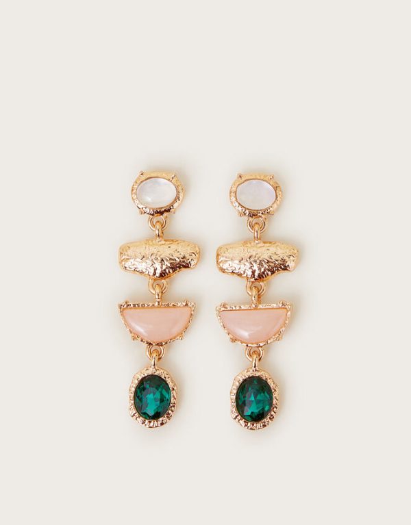 Monsoon Irregular Gemstone Drop Earrings