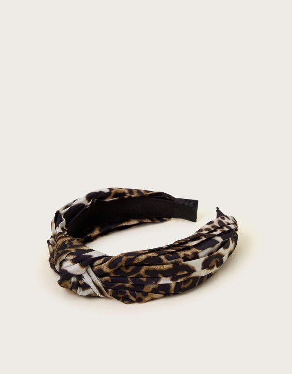 Monsoon Leopard Print Knot Headband