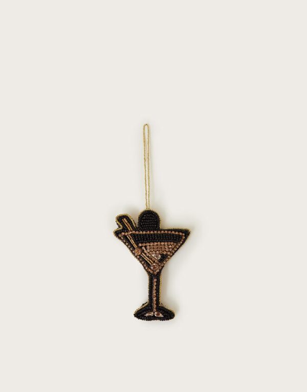 Monsoon Embellished Martini Christmas Tree Decoration