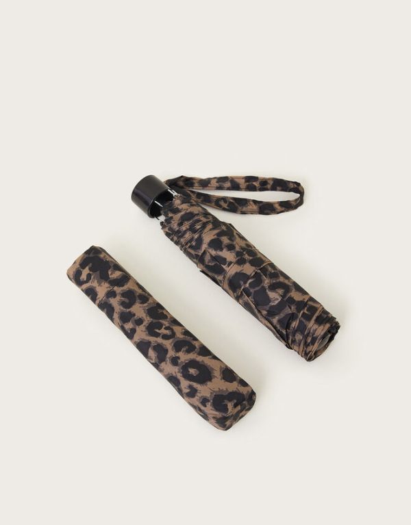 Monsoon Leopard Print Umbrella