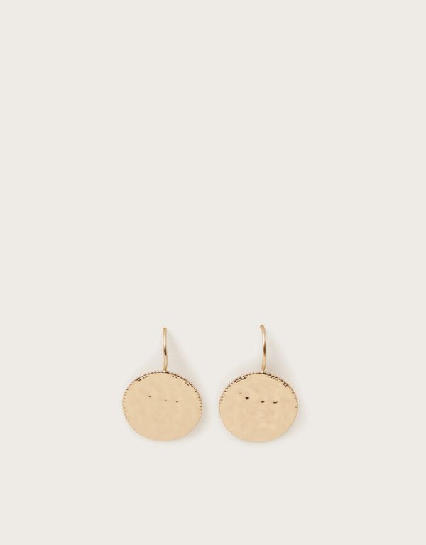 Monsoon Hammered Coin Drop Earrings - Image 2