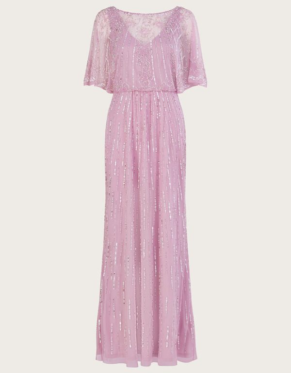 Monsoon Elizabeth Embellished Maxi Dress Mink - Image 5