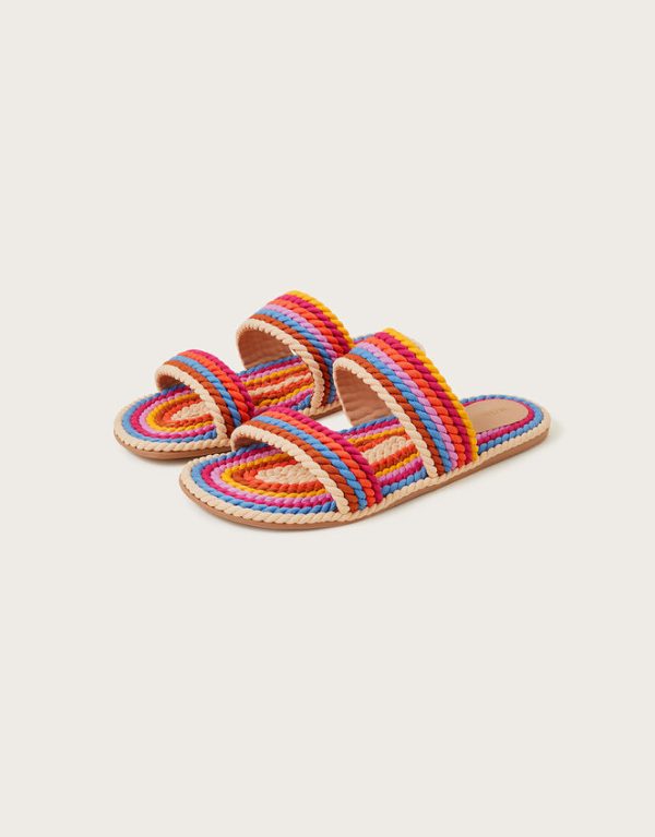 Monsoon Rope Strap Beach Sliders Multi