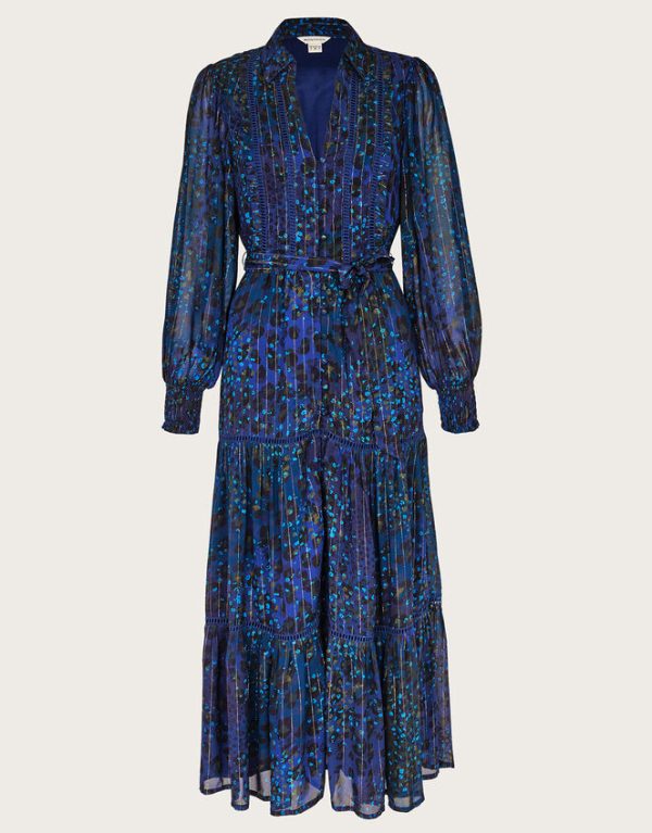 Monsoon Zoe Print Shirt Dress Blue - Image 5