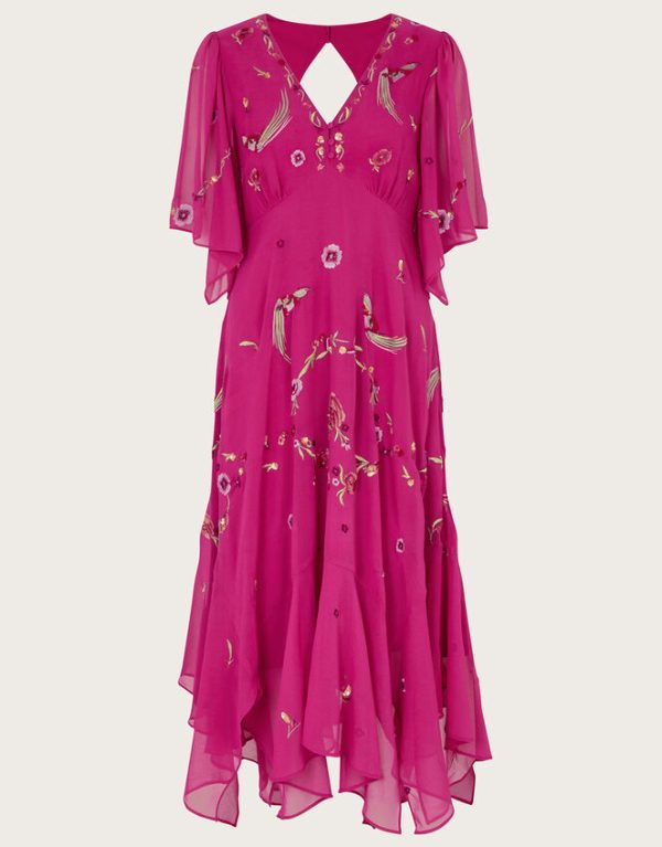 Monsoon Jane Hanky Hem Dress Pink - Image 5