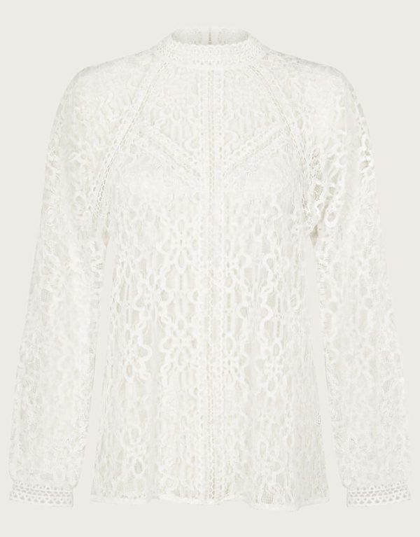 Monsoon Merritt Lace Blouse Ivory - Image 5