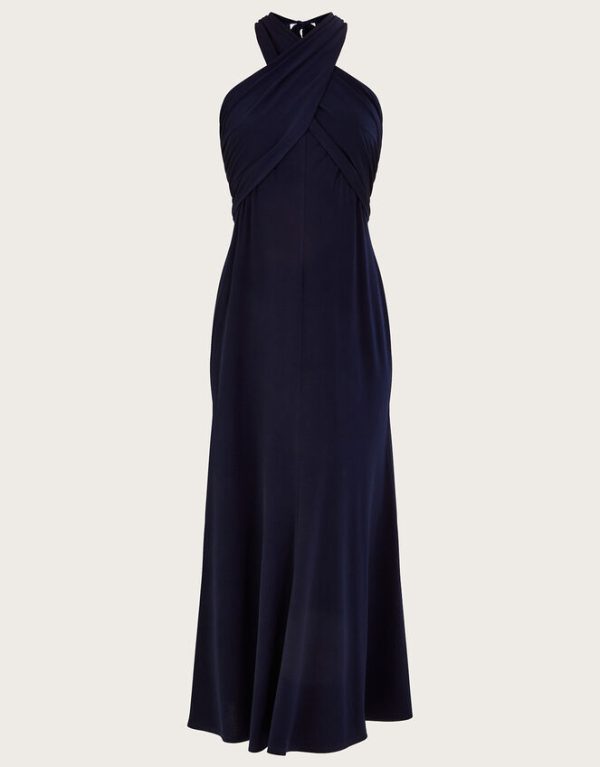 Monsoon Clo Crossover Maxi Dress Blue - Image 6