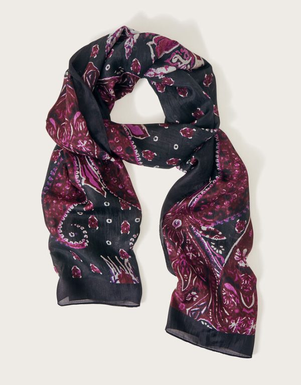 Monsoon Paisley Silk Scarf - Image 2