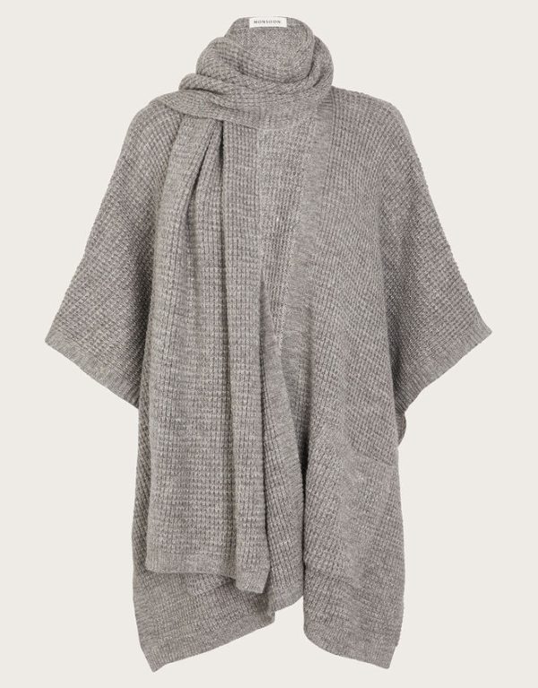 Monsoon Knit Poncho and Scarf - Image 5