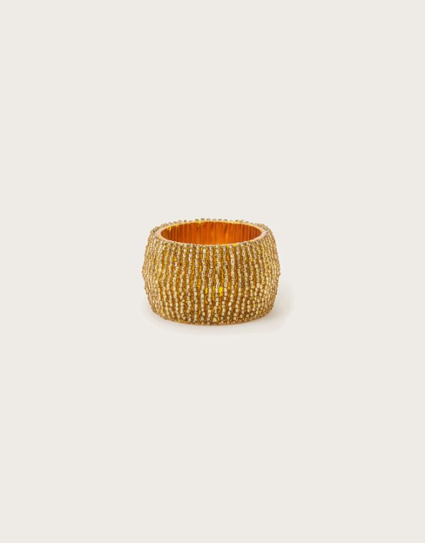 Monsoon Beaded Napkin Ring Gold