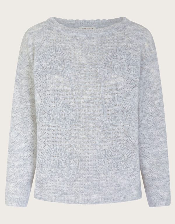 Monsoon Clo Cornelli Jumper Grey - Image 5