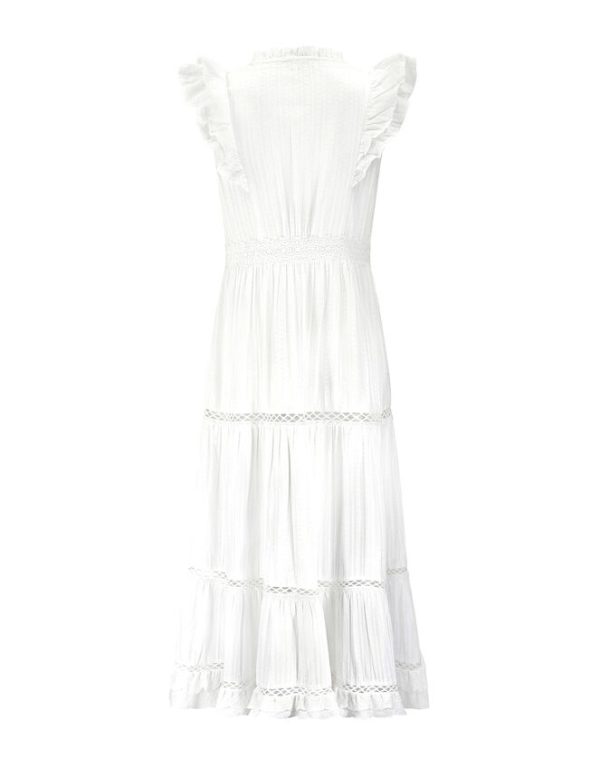 Monsoon East Tiered Beach Dress White - Image 5