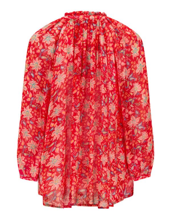 Monsoon East Floral Print Blouse Red - Image 5