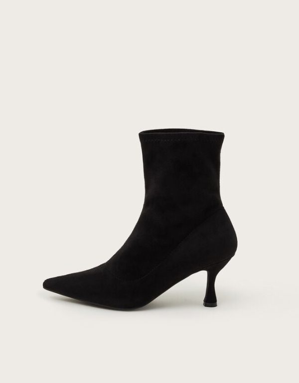 Monsoon Sophia Heeled Sock Boots Black - Image 2