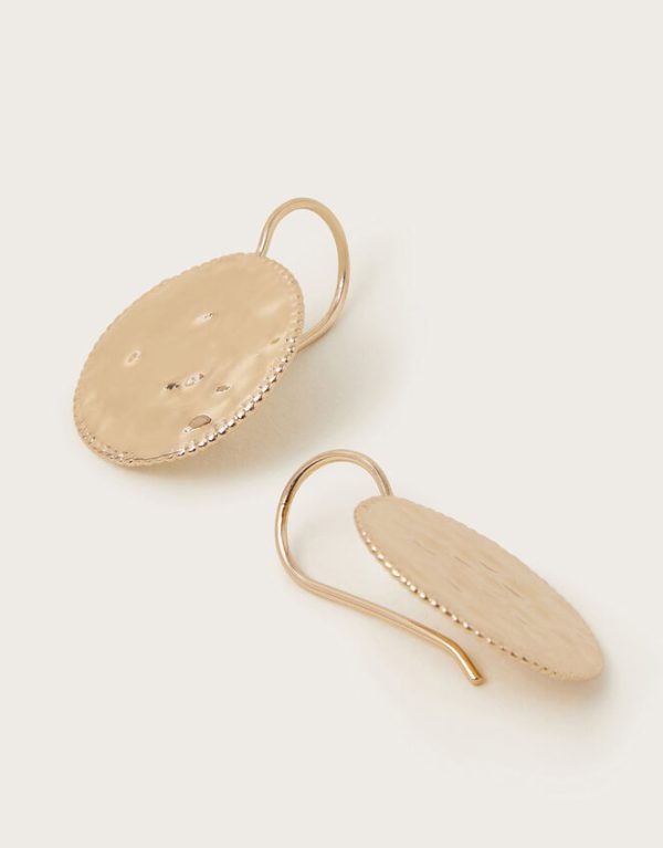 Monsoon Hammered Coin Drop Earrings - Image 3