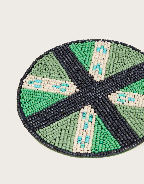 Monsoon Beaded Coaster Green - Image 2