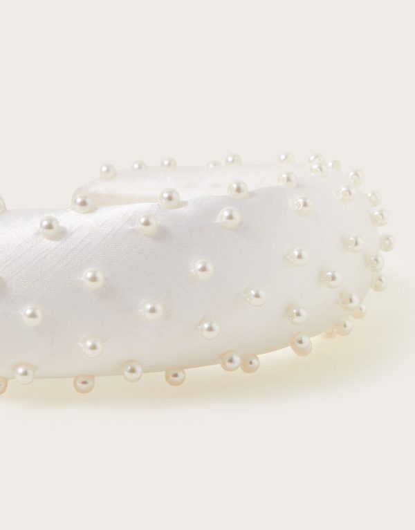 Monsoon Pearl Padded Bridal Headband - Image 3