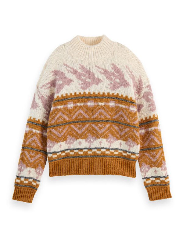 Monsoon Scotch and Soda Metallic Fair Isle Jumper Multi - Image 6