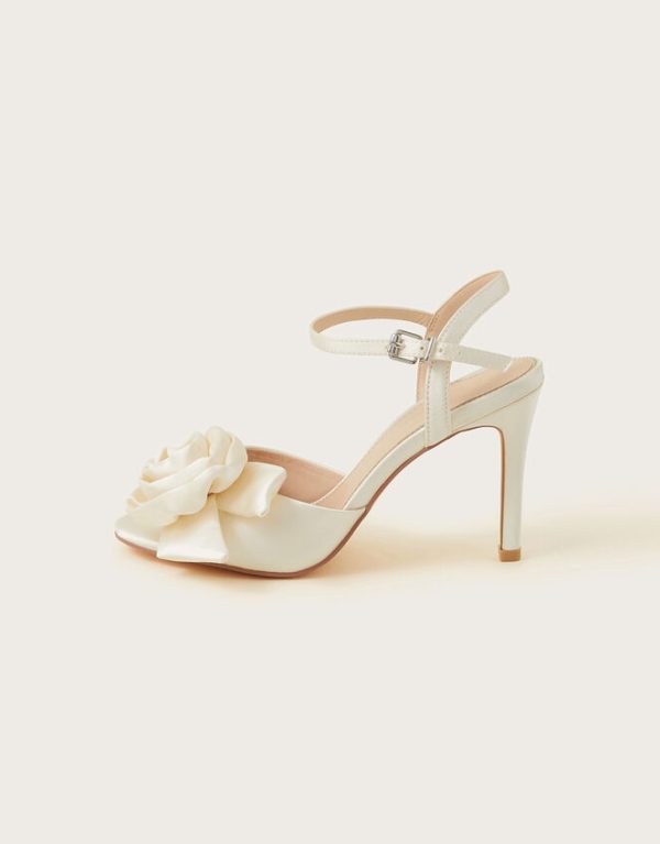 Monsoon Satin Corsage StilettosIvory - Image 3