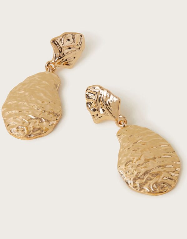 Monsoon Textured Molten Drop Earrings - Image 2