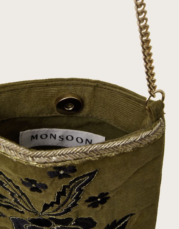 Monsoon Beth Embroidered Phone Bag - Image 3