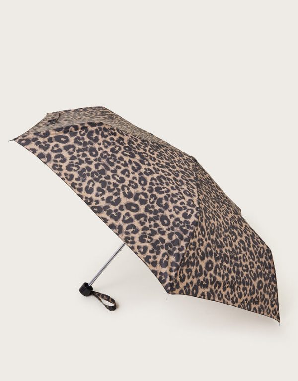 Monsoon Leopard Print Umbrella - Image 2