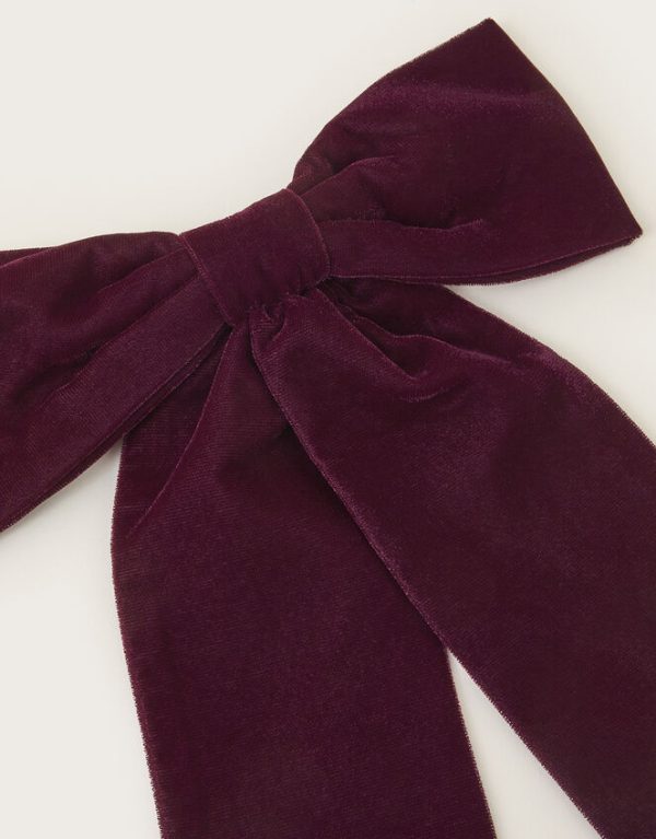 Monsoon Velvet Bow Hair Clip - Image 3