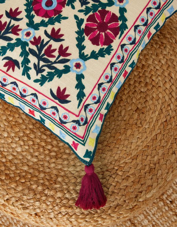 Monsoon Zainab Embroidered Square Cushion - Image 3