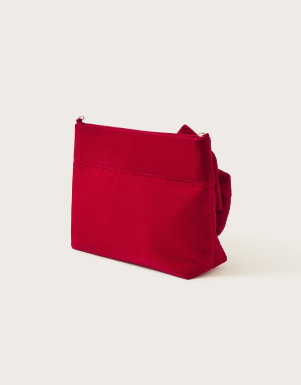 Monsoon Velvet Bow Bag - Image 4