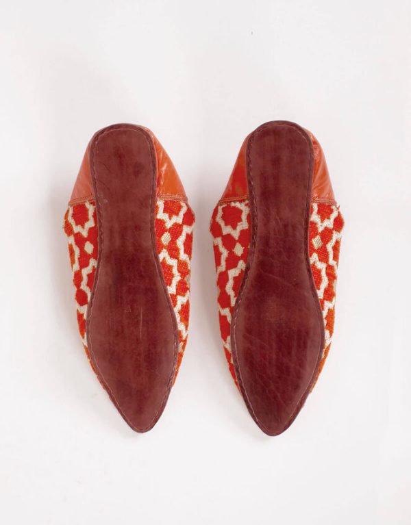 Monsoon Bohemia Design Star Brocade Slippers Orange - Image 2